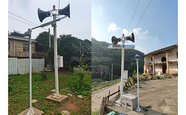 湖南普適型地質(zhì)災(zāi)害監(jiān)測項(xiàng)目壓電式雨量計(jì)的應(yīng)用現(xiàn)場圖